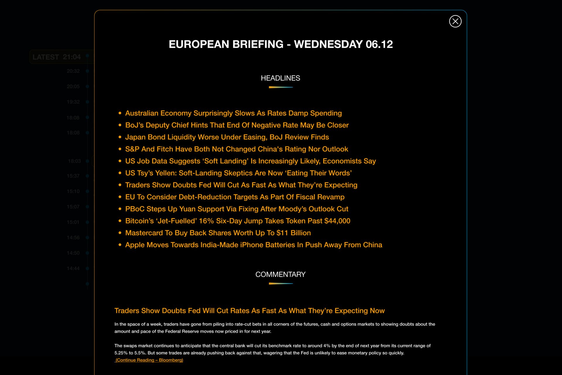 Livesquawk Briefings